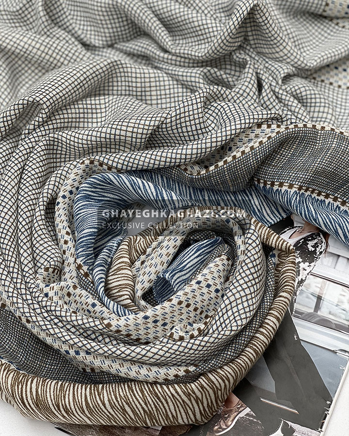 روسری نخی چهارفصل دامون - مدل 7321 نمای نزدیک