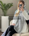 روسری نخی چهارفصل طرح برند دیور - مدل 7386 دارای ایستادگی مناسب روی سر