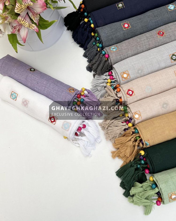 شال نخی چهارفصل روزان - مدل 2290 مزون دوز
