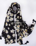 شال نخی چهارفصل طرح بابونه - مدل 2388 تک رنگ